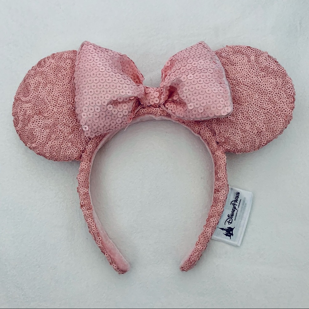 Pink Sequin Minnie ears